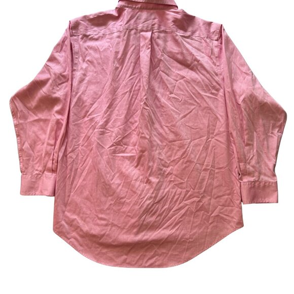 Lauren Ralph Lauren Pink Oxford Button Up Shirt 17 32/33 Cotton Non-Iron - Picture 2 of 3
